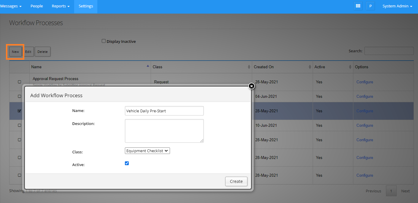 How to add a Workflow Process – PeopleTray