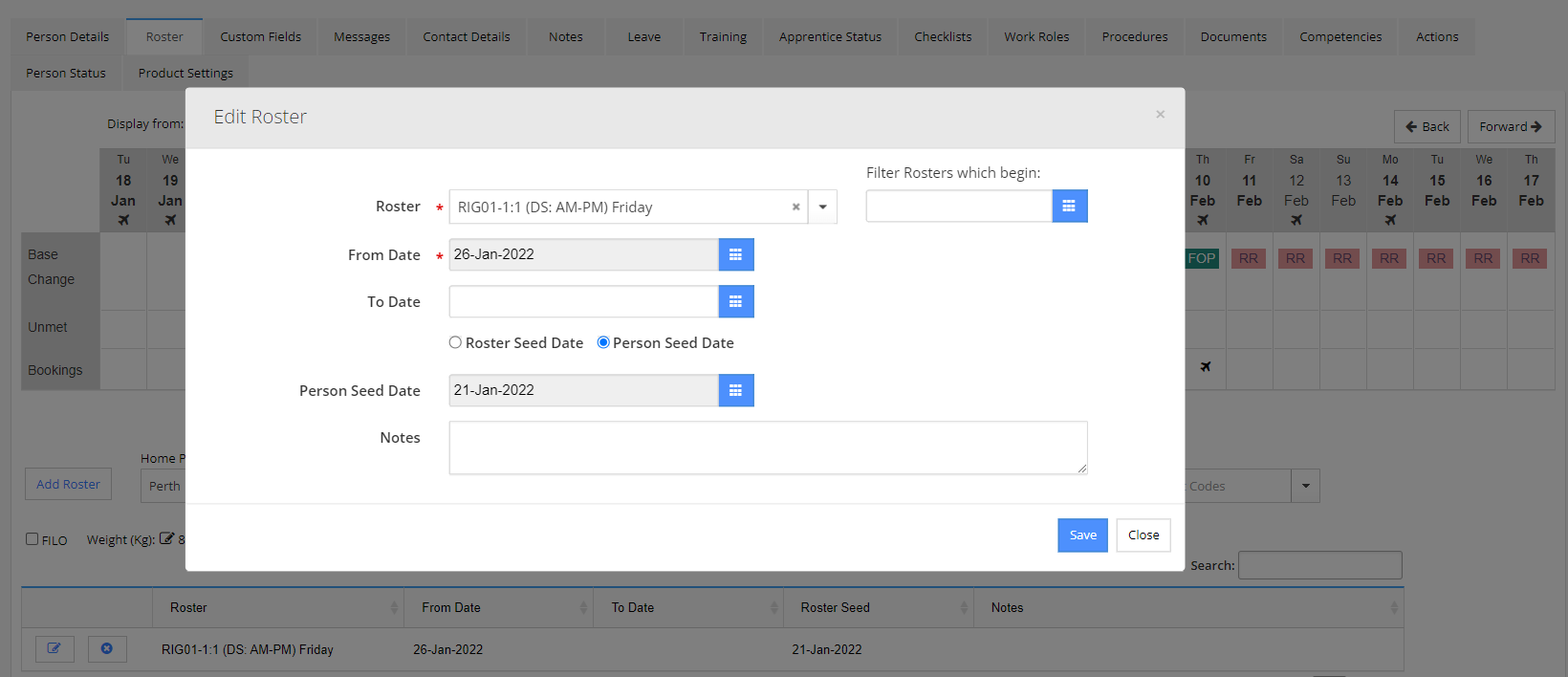 Assign a Roster to a Person: Key Dates to Consider – PeopleTray