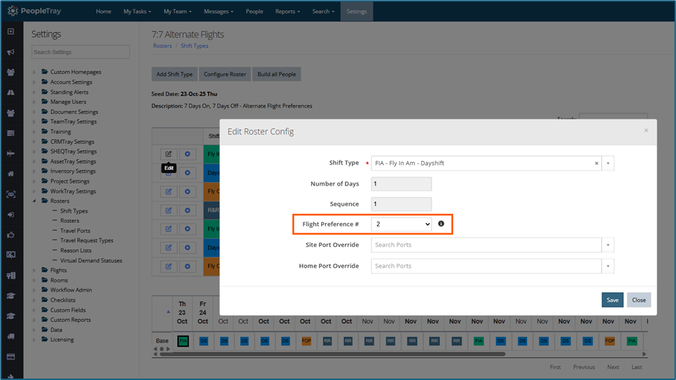 Roster-based Flight Preferences – PeopleTray